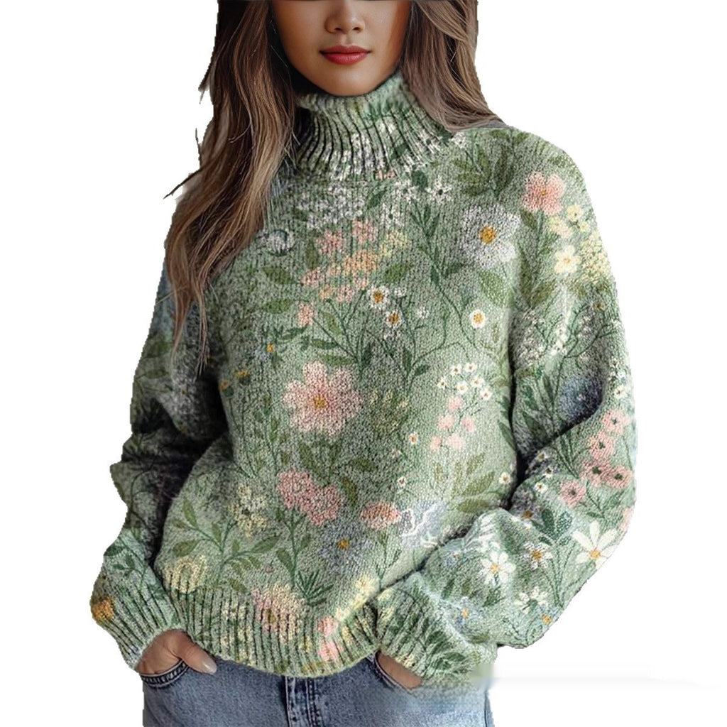 New Christmas Abstract Printing Casual Cloak Coat Cardigan