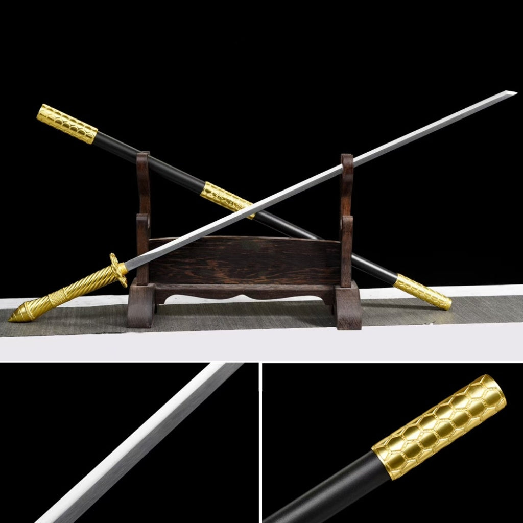 Ancient-Style Integral Tang-Style Sword, Long Sword, Manganese Steel Sword Blade, Han-Style Sword, Tang-Style Horizontal Saber, Cold Weapon Unsharpened